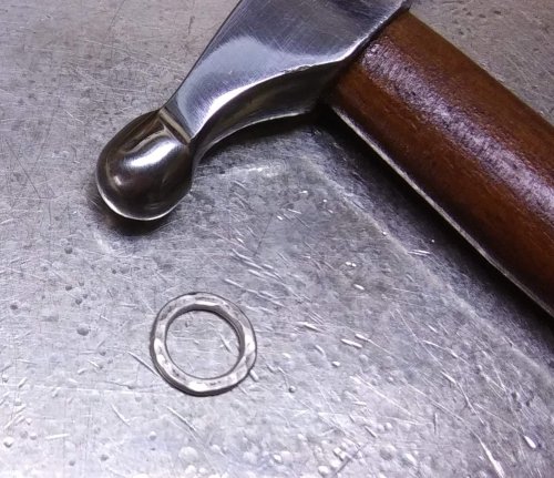 Judy Larson's Ripple Bracelet  - , Metalwork, Cutting, Cutting Tool, Cutters, Dapping, Dapping Jewelry, Filing, Finishing, Findings, Clasps, Components, Tumbling, Tumble, Tumbling Jewelry, Butane Torch, Soldering, Solder, Tools, Use the largest side of a Mini TruStrike Embossing Hammer 
